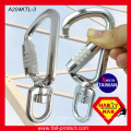 Fall Protection Carabiner Lock With Tool Tether Lanyard For Coil Safety